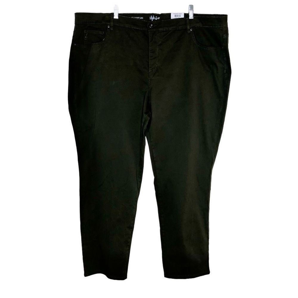Style & Co. Deep Moss Straight Leg Pants